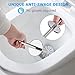 Homemaxs Toilet Brush and Holder, 304 Stainless Steel Toilet Brush with Long Handle, Hideaway Toilet Bowl Brush for Bathroom(Mirror Surface Holder)