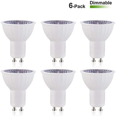 GU10 LED Bulbs Dimmable, 3W GU10 LED Bulbs(30W Equivalent), 2700K Warm White 120V 300 Lumen - GU10 LED Spotlight Bulb, 6 Pack