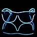 El Wire LED Light up Shutter Glasses for Party Concert 3-mode Sound Control Blue
