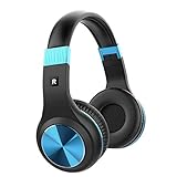 OUCOMI Kids On Ear Headphones with Microphone Blue