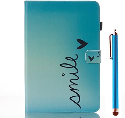 Ceslysun Galaxy Tab A 10.1 With S Pen P580 / P585 Case, Folio Stand Cover Case Slim PU Leather Protective Case for Samsung Galaxy Tab A 10.1" With S Pen P580/P585 (6 Smile)