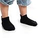 Aminson Anti Slip Non Skid Ankle Socks With Grips for Baby Toddler Kids Boys Girls (6 Pairs-Black/White/Grey, 6-12 Months)