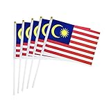 Kind Girl 25 Pack Malaysia Malaysian Flag Stick