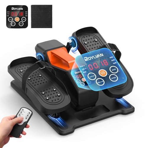 Roylvan Workout Under Desk Elliptical Machine, Electric Seated Foot Pedal Machine for