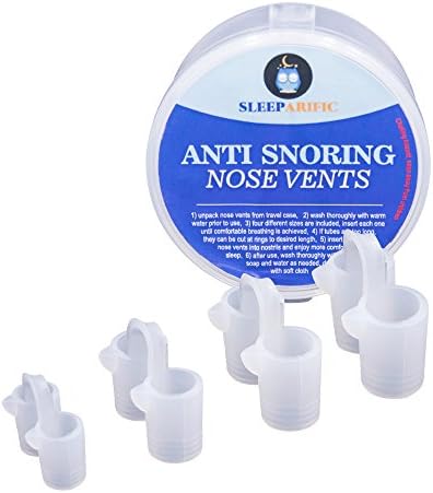 Sleeparific Nose Vents, Anti Snoring Nasal Dilators Enhance Air Flow for Relief from Congestion and Mouth Breathing (4 Pieces)