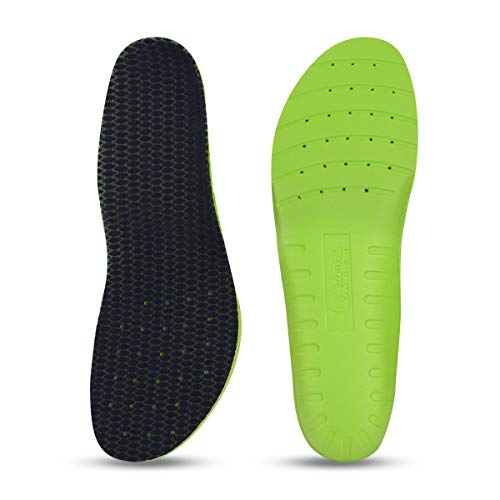 Anti-skidding Sports Comfort Insoles (1 Pair) - Special for Tennis,Badminton,Baseball,Running,Hiking - Relieving Plantar Fatigue,Daily Wear&Work Shoes,Free Cut (Green-EVA,US Women 4.5-8 & Men 3-5.5) - Thumbnail 2