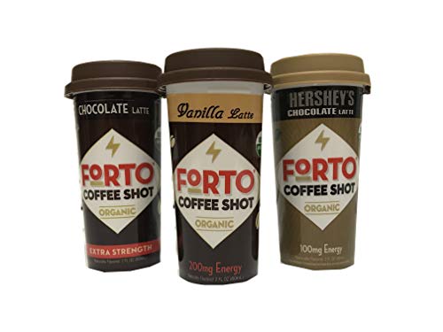 FORTO Coffee Shots - 200mg Caffeine, Variety Pack, High Caffeine Cold Brew Coffee, Bottled Fast Coffee Energy Boost (Hershey + Chocolate Latte, 12 Pack) - Thumbnail 2