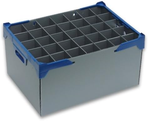 Champagne Flute Storage Box by Glassjacks with Lid, 35 cells - Storage for Glass Max Width 65mm & Glass Max Height 245mm