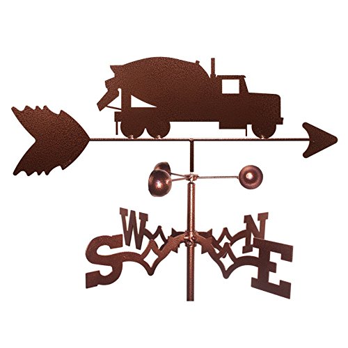 Hand Made CEMENT CONCRETE TRUCK GARDEN Stake Weathervane ~NEW~