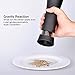 Vina Automatic Gravity Salt and Pepper Grinder Set, Pack of 2, Electric Ceramic Core Mills Shaker with Adjustable Grinding Coarseness, Free Garlic Roller Included, Black
