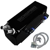 Black Aluminum Race Racing Turbo Engine Oil Line Catch Reservoir Can/Tank Cap P1 for Hyundai Genesis Coupe