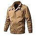 ZhaoDe Men's Casual Winter Cotton Military Zip Jackets Windproof Outdoor Coat Windbreaker