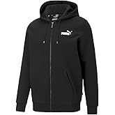 PUMA mens Essentials Full Zip Fleece Hoodie Hooded Sweatshirt, Cotton Black, Medium US