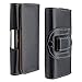 Black Case Fit for Smartphone iPhone Xs Max Universal Waist Belt Holster Pouch Clip Leather Cover fit for iPhone 6 6s Plus 7 8 Plus Huawei P9 Holster Phone Case 6.3'' x 3.23'' x 0.5''