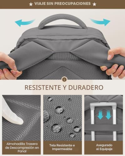 ZHXX Travel Backpack Travel Backpacks for Airplane 55 x 40 x 20 44L Compatible with Ryanair|EasyJet|Wizz Air|Vueling.Includes 17 Inch Laptop Compartment and Pocket with Security Closure
