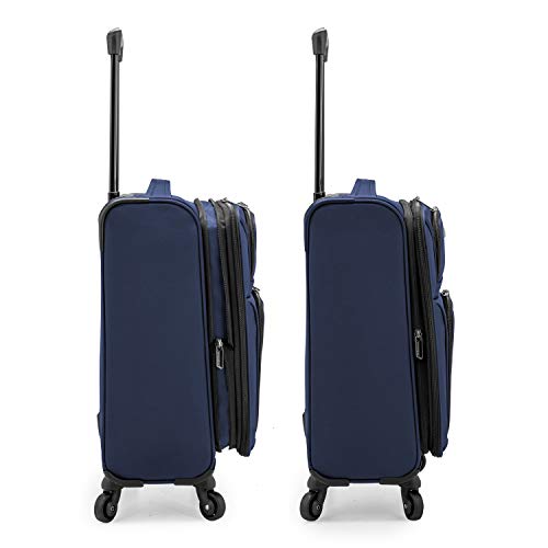 U.S. Traveler Valigia Anzio Softside Espandibile - Trolley Con Ruote 360° E Manico Telescopico - Foto 8