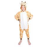 Emolly Fashion Kids Animal Giraffe Pajama Onesie - Soft and Comfortable with Pockets