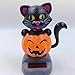 Amosfun Halloween Solar Dancing Toys Pumpkin and Cat Solar Powered Car Ornament Halloween Party Decor