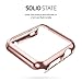 2win2buy wcase-c24 Apple Watch Series 1 Ultra Thin 9H Hardness Electroplate Screen Protector with Metal Bumper - 38 mm - Rose Gold