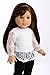 DreamWorld Collections - Just Fun - 3 Piece Outfit - White Blouse, Black Leggings and Black Boots - Clothes Fits 18 Inch American Girl Doll (Doll Not Included)