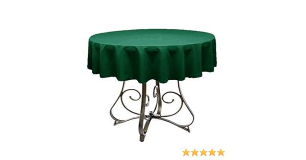 Amazon Com By Florida Tablecloth Restaurant Line Round 54 Polyester Hunter Green Home Kitchen