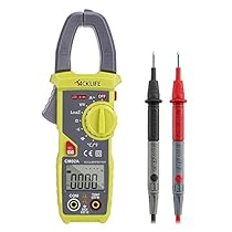 Tacklife CM02A Advanced 600 Amp Digital Clamp Meter TRMS 6000 Counts NCV with AC/DC Voltage Test Temperature Measure Auto-Ranging Multimeter