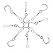 Teenitor Wind Spinner Hook, 5pcs 304 Stainless Steel Chime Swivel Clip Hook Rotate Turn Twist Spin Hang