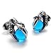 Vintage Stainless Steel Dragon Claw Mens Stud Earrings