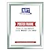 DisplaysMarket 8.5x11 Snap Frame for Wall Mount, Opti Frame, 1 inch Profile- Silver, 10