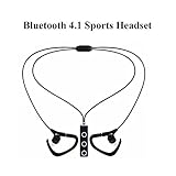Bluetooth Headphones High-Fidelity Earhook Stereo Sport Sweatproof Noise Cancelling Earbuds with Mic Magnet Attraction for Running or Other Gym Exercise Black