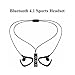 Bluetooth Headphones High-Fidelity Earhook Stereo Sport Sweatproof Noise Cancelling Earbuds with Mic Magnet Attraction for Running or Other Gym Exercise Black