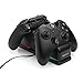 Amazon Basics Dual Charging Station for Xbox One, Xbox One Standard, And Xbox One Elite Controllers - Black