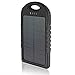 Solar Charger, Powercam, 10,000 mAh, Waterproof, Drop Resistant, Shockproof, for iPhones, iPads, Android, Samsung Phones, GPS Devices and Cameras (Black)