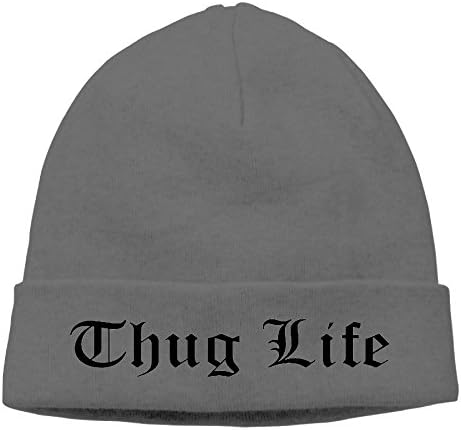 Raining Sunlight Unisex Cool Thug Life Text Graphic Casual Flexible Winter Hats/Ski Cap/Beanie/Skully Hat Cap
