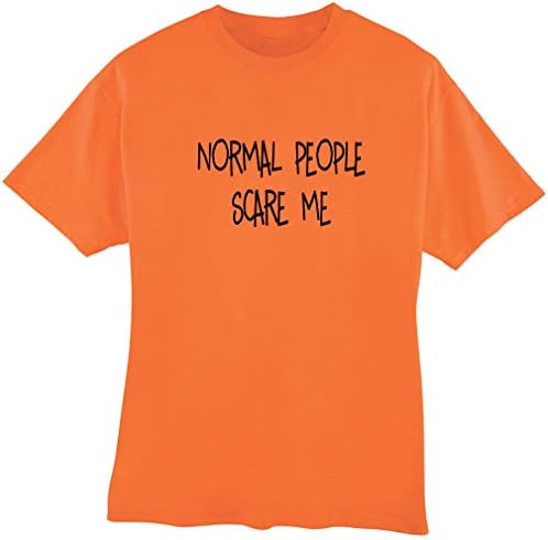 Awesome Graphics Normal People Scare Me. Tee Shirt (X-Large, Orange) [Apparel]