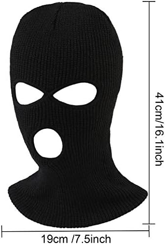 Black winter face mask with a soft and warm material, suitable for cold weather, priced at $14.99.