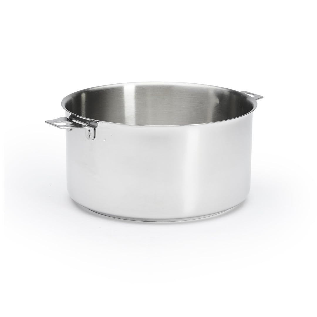 De Buyer Twisty Stainless Steel Saucepan/Stewpan without Handle 28 cm, Silver