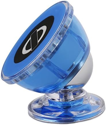 HT Headphones Magnetic 360 Degree Car Mount Phone Holder , Pure metal core that can hold any phone or tablet . Fit for any car , Ford , Chevrolet Stick on dashboard with extra glue sticker ( Blue )