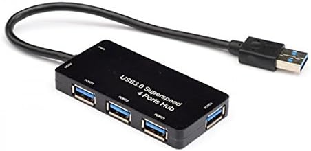 Dynamode Super-Speed USB3.0 4-Port Compact Travel Pocket Hub Black | Notebook