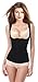 Charmian Women's Latex Underbust Waist Training Cincher Steel Boned Body Shaper Corset Vest Vest-Black XXXX-Large