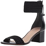 Rachel Zoe Women's Carrie Heeled Sandal, Black, 7 M US