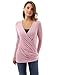 PattyBoutik Women's Faux Wrap High Low Hem Twinset Blouse (Pink L)