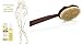 Deluxe Natural Dry Body Brush for Overall Skin Wellness. Restore Youthful Glow. Removable Long Handle, Storage Bag & FREE B.O.N Nourishing Skin Oil