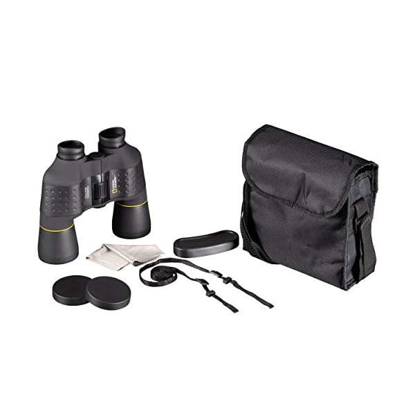 National Geographic Fernglas 10x50 Porro mit Mitteltriebfokussierung, robuster Gummiarmierung und Stativanschlussgewinde inklusive Transporttasche – Bild 6