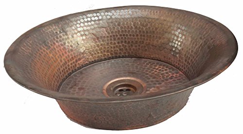 Egypt gift shops Counter Top Vessel Dark Flame Burnt Copper Bath Sink Remodeling - Thumbnail 2