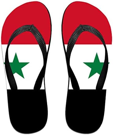 SummerTllo Flag of Syria Mens Womens Sandals Flip Flops Thong Sandals