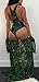Lovaru Women's New Colorful Dyeing Bikini One Piece Swimsuit+Ponchos Cover Ups (Small, Dark Green1)