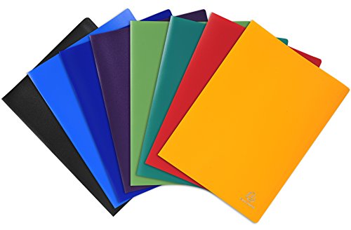 ExacomptaRef 8560E - Soft PP Welded Display Book - Suitable for A4 Documents, Lightweight, 60 Pockets, 120 Viewing Pages - Assorted Cover Colours (Pack of 8)