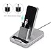 Charging Dock for iPhone, Aluminum iPhone Desk Charger Stand Dock Station Holder for iPhone X/ 8/ 8 plus/7/7plus/SE/ 6s/6 and Samsung S7/ S7 Plus, Support Charging With Case (Silver)