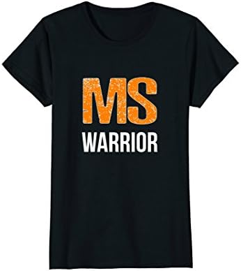 Womens MS Warrior Cute Multiple Sclerosis Awareness T-Shirt, MS Tee Large Black